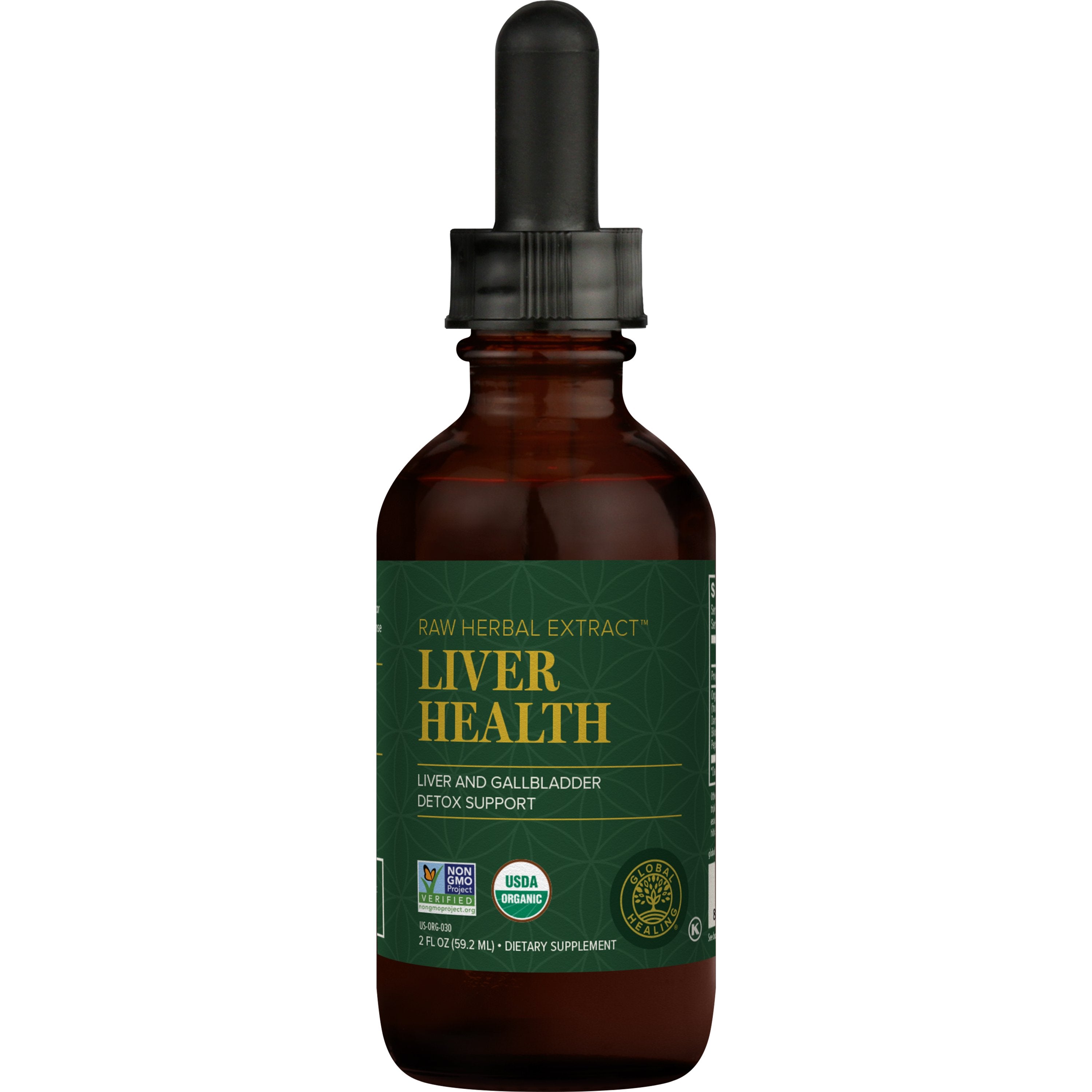 Global Healing Liver Health Liver and Gallbladder Support 2fl oz 60ml Bottle