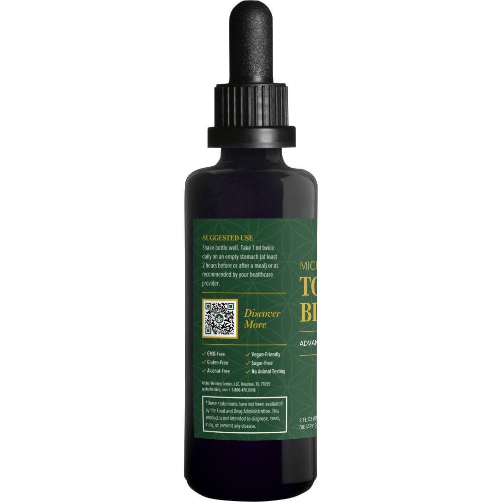 Global Healing Toxin Binder, 2fl oz bottle left side