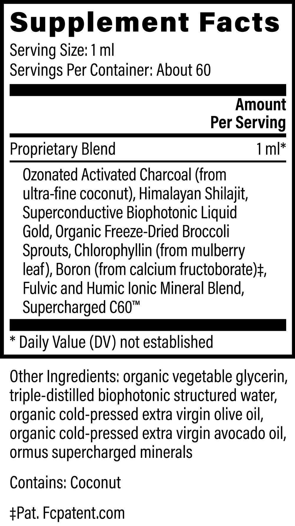 Global Healing Toxin Binder, Supplement Facts