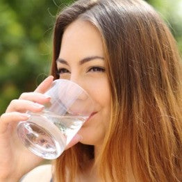 Girl drinking water