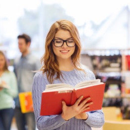 Women reading a book