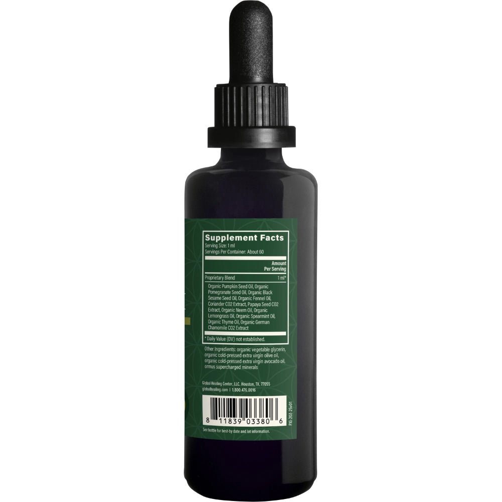 Paratrex 1 Organic Parasite Cleanse right side of Bottle 60ml