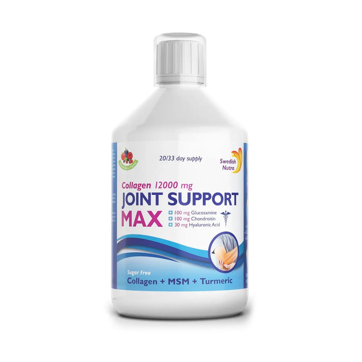 Swedish Nutra Joint Support Max 12000mg Collagen Bottle front
