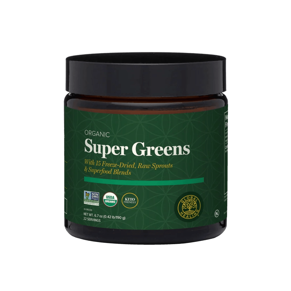 Freeze Dried Organic Raw Spouts and Superfood Blend by Global Healing 190g Tub