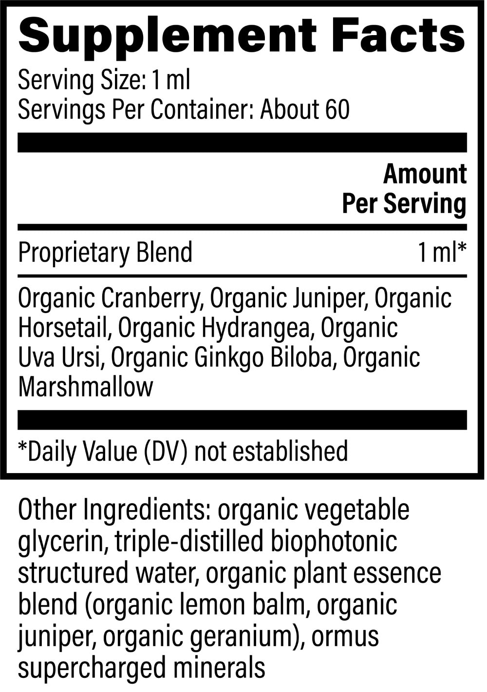 Kidney Health by Global Healing Supplement Facts