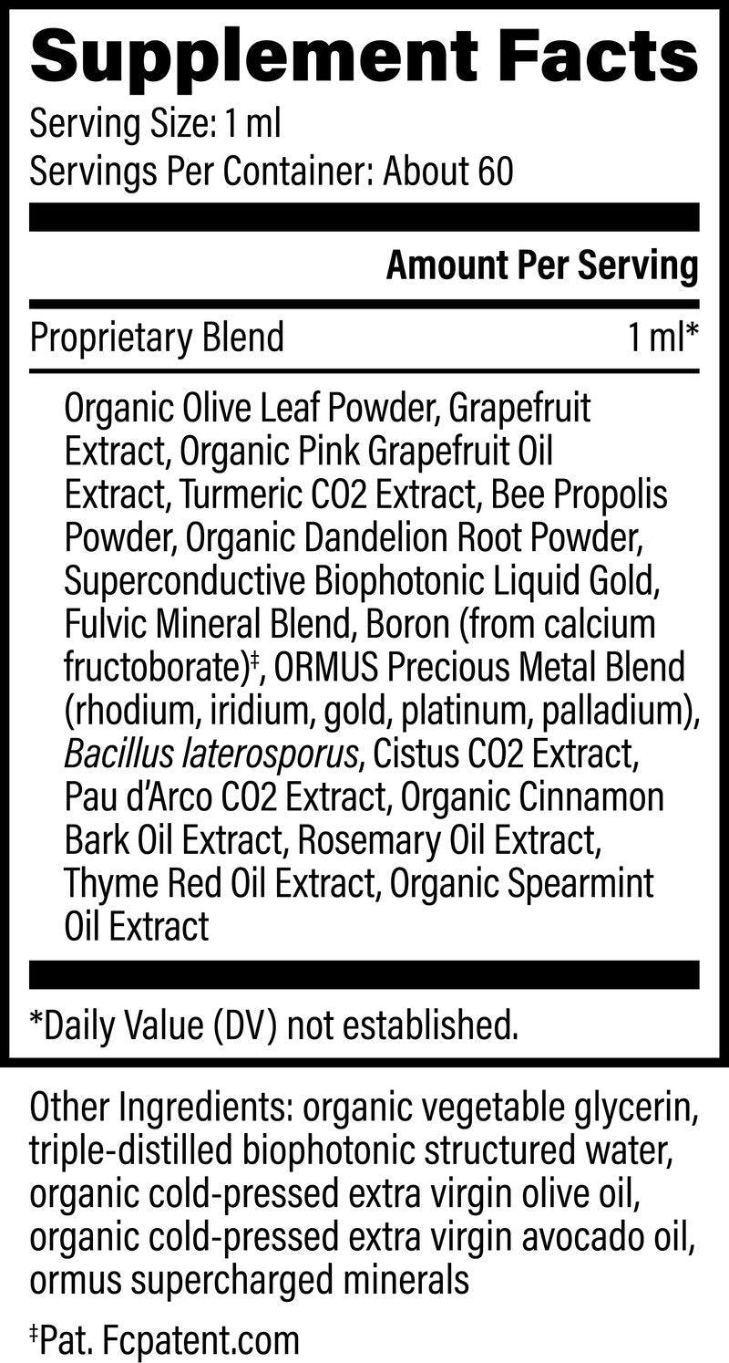 Yeast and Mould Cleanse Supplement Facts by Global Healing