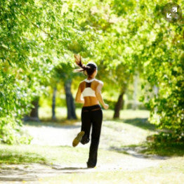 Woman jogging in the sun