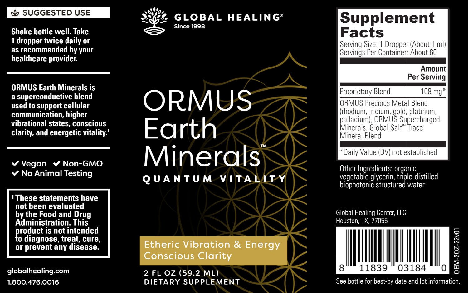 ORMUS Earth Minerals
