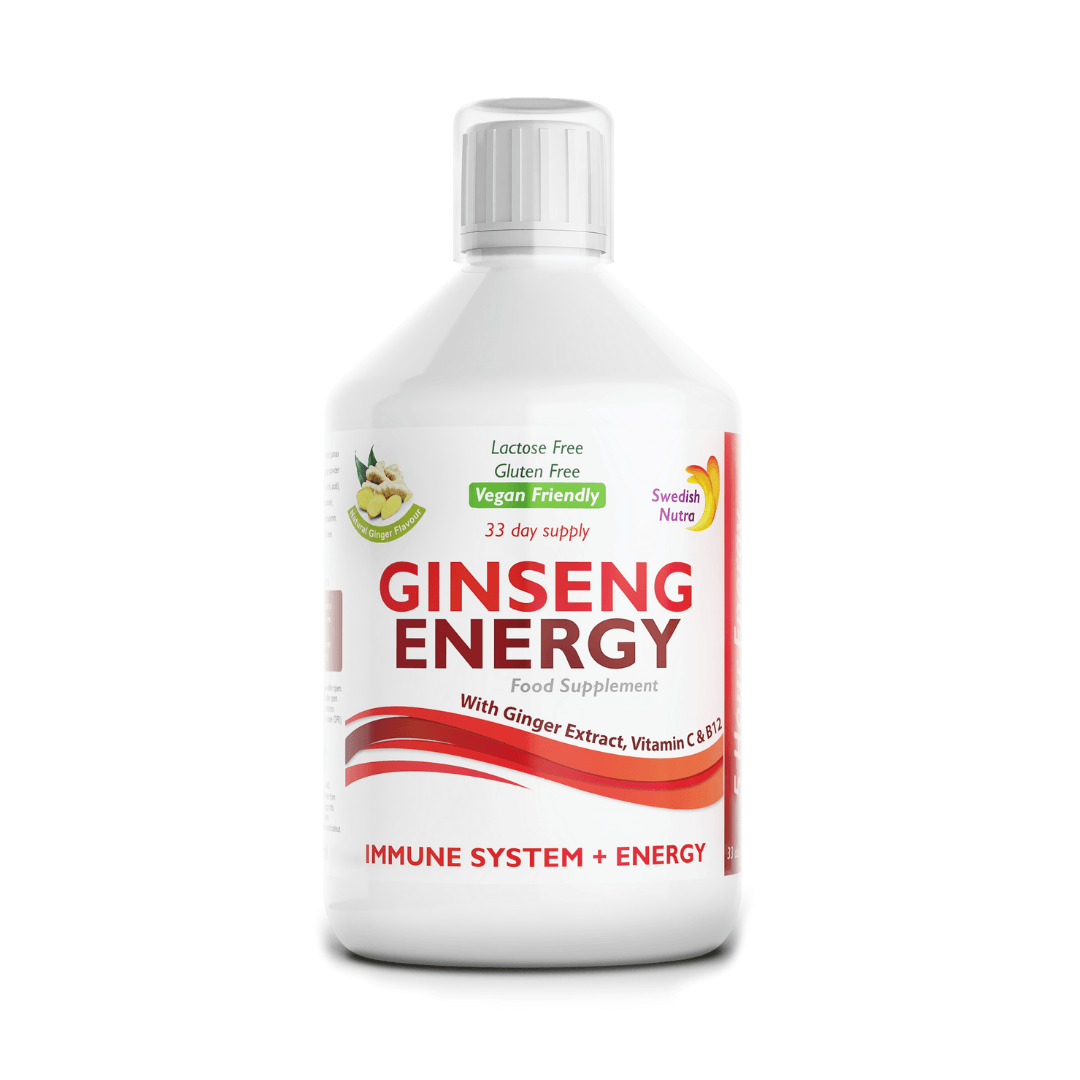 Swedish Nutra Ginseng Energy Bootle Front 500ml